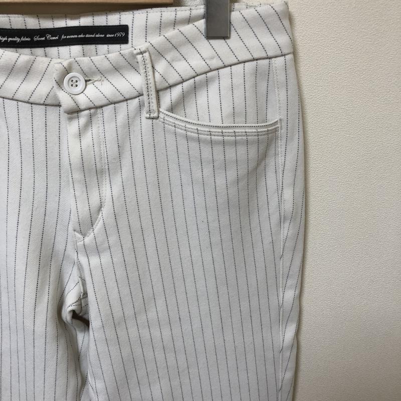スウィートキャメル Sweet Camel パンツ スラックス ストライプ 白 / ホワイト / X 黒 / ブラック /  レディース USED 古着 中古 10013737
