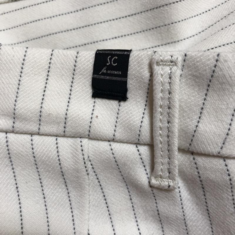 スウィートキャメル Sweet Camel パンツ スラックス ストライプ 白 / ホワイト / X 黒 / ブラック /  レディース USED 古着 中古 10013737