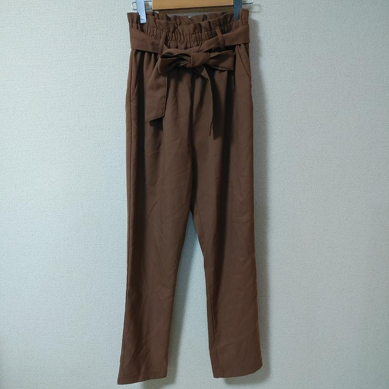コルザ COLZA ボトムス ボトムス テーパードパンツ L 無地 茶 / ブラウン /  レディース USED 古着 中古 10013900