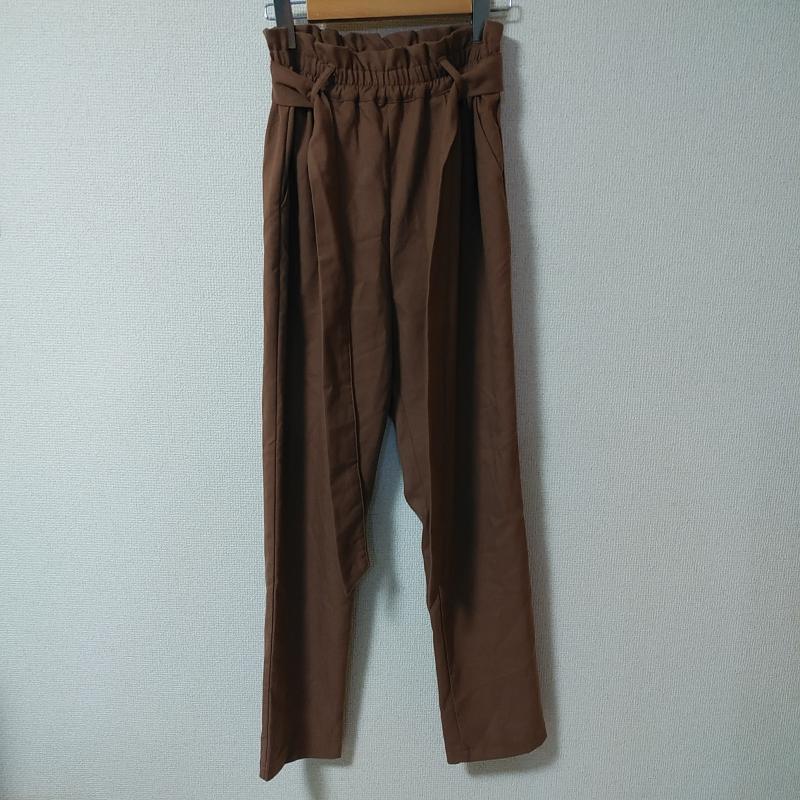 コルザ COLZA ボトムス ボトムス テーパードパンツ L 無地 茶 / ブラウン /  レディース USED 古着 中古 10013900