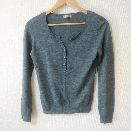 プロポーションボディドレッシング PROPORTION BODY DRESSING カットソー 長袖 ニットカットソー 3 無地 灰 / グレー /  レディース USED 古着 中古 10013901