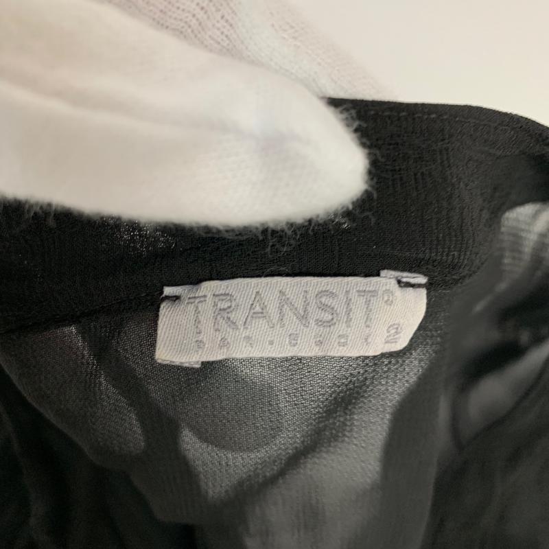 トランジットパーサッチ transit par-such ワンピース ひざ丈スカート 2 無地 X ドット 黒 / ブラック /  レディース USED 古着 中古 10014000