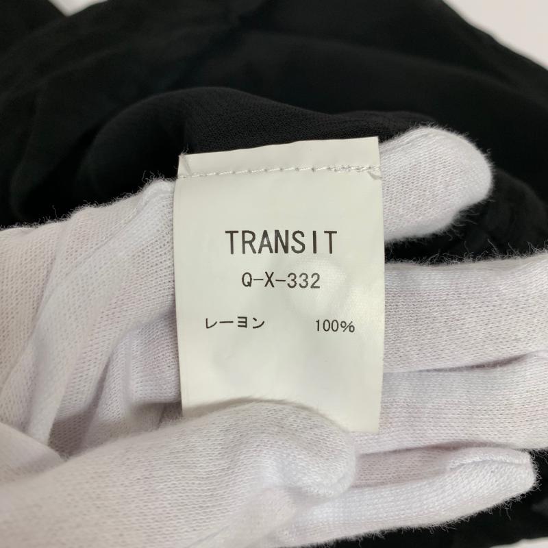 トランジットパーサッチ transit par-such ワンピース ひざ丈スカート 2 無地 X ドット 黒 / ブラック /  レディース USED 古着 中古 10014000