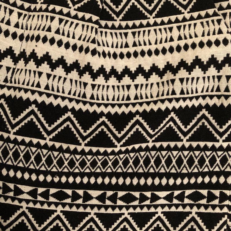 ジーナシス JEANASIS パンツ ショートパンツ FREE 総柄 白 / ホワイト / X 黒 / ブラック /  レディース USED 古着 中古 10014062