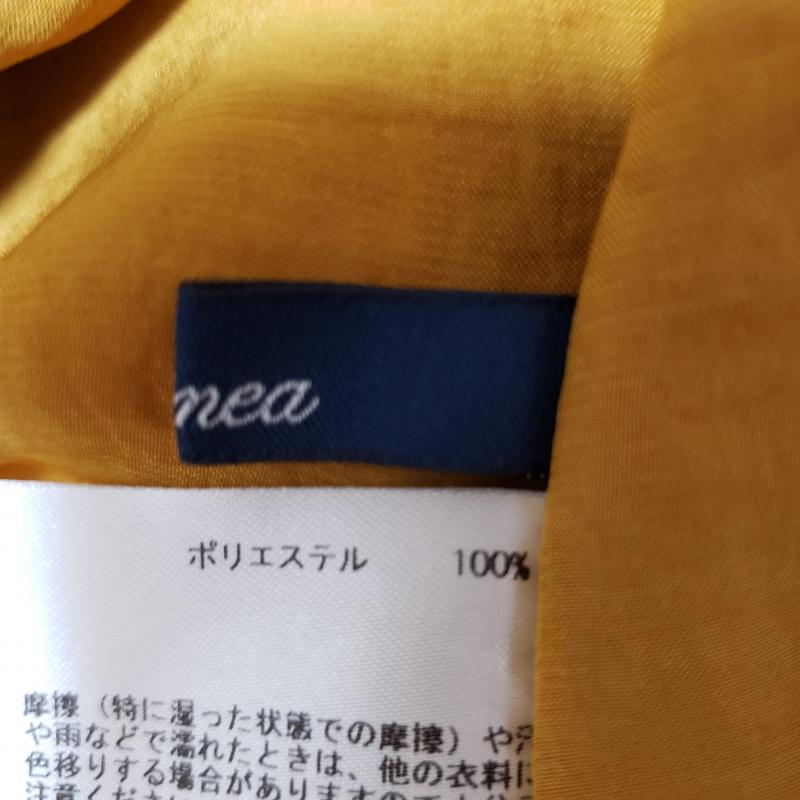 エンネア Ennea カットソー 長袖 袖フリル 40 無地 X  黄 / イエロー /  レディース USED 古着 中古 10014184