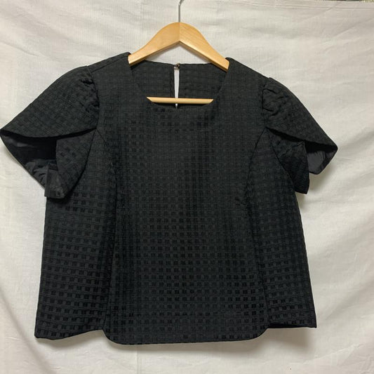 ヨーロ YOLO カットソー 半袖 36 チェック 黒 / ブラック /  レディース USED 古着 中古 10014222