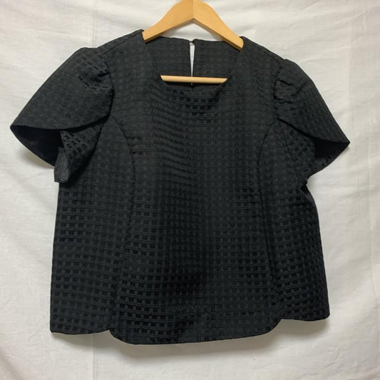 ヨーロ YOLO カットソー 半袖 38 チェック 黒 / ブラック /  レディース USED 古着 中古 10014224