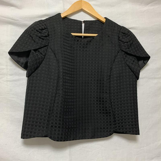 ヨーロ YOLO カットソー 半袖 36 無地 黒 / ブラック /  レディース USED 古着 中古 10014255
