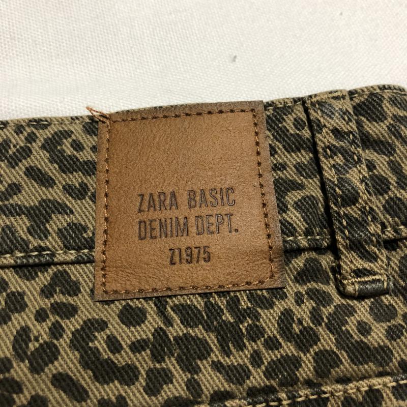 ザラベーシック ZARA BASIC スカート ひざ丈スカート XS 総柄 X ヒョウ柄・レオパード柄 黒 / ブラック / X 茶 / ブラウン /  レディース USED 古着 中古 10014286