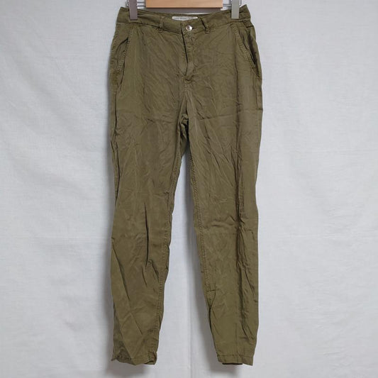ザラベーシック ZARA BASIC パンツ スラックス 34 無地 茶 / ブラウン / X カーキ / カーキ /  レディース USED 古着 中古 10014460