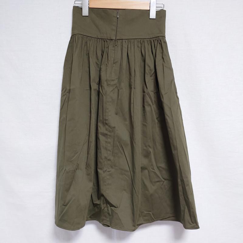 ザラベーシック ZARA BASIC スカート ロングスカート S 無地 カーキ / カーキ /  レディース USED 古着 中古 10014470