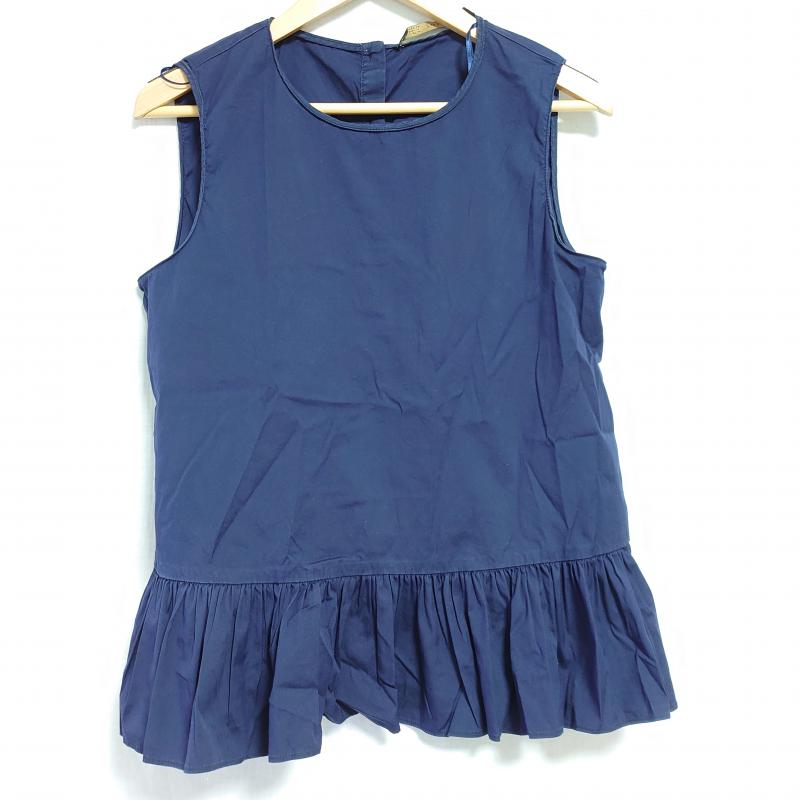 ザラベーシック ZARA BASIC トップス トップス ノースリーブプルオーバーブラウス M 無地 紺 / ネイビー /  レディース USED 古着 中古 10014472