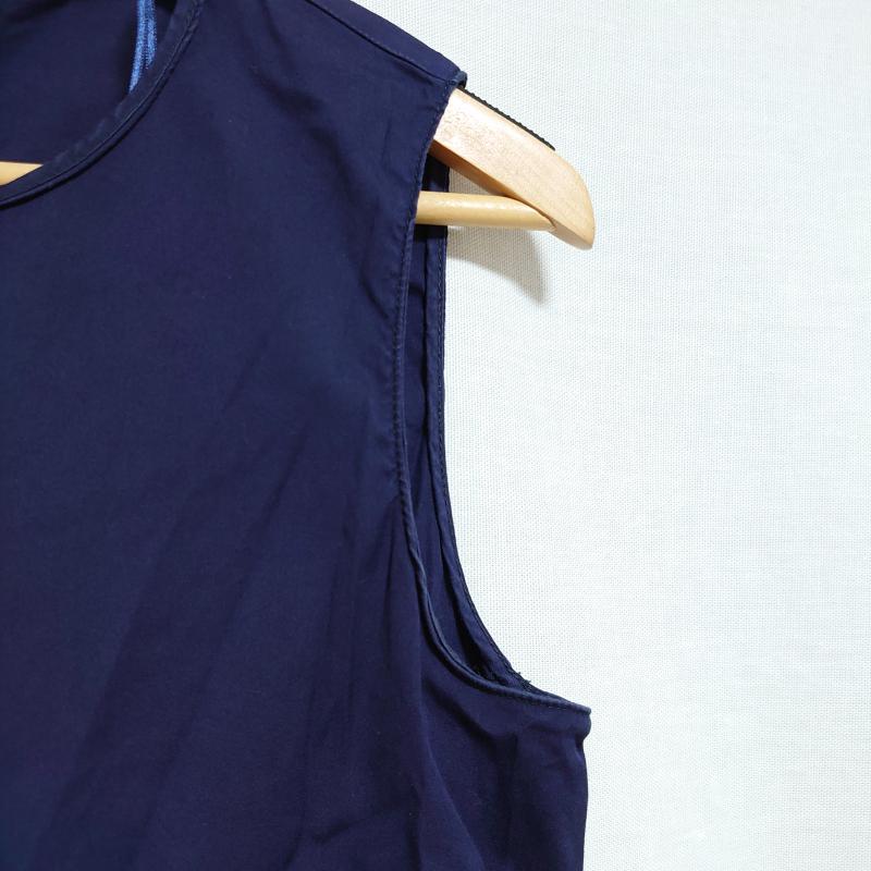 ザラベーシック ZARA BASIC トップス トップス ノースリーブプルオーバーブラウス M 無地 紺 / ネイビー /  レディース USED 古着 中古 10014472