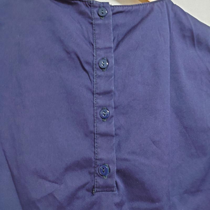 ザラベーシック ZARA BASIC トップス トップス ノースリーブプルオーバーブラウス M 無地 紺 / ネイビー /  レディース USED 古着 中古 10014472