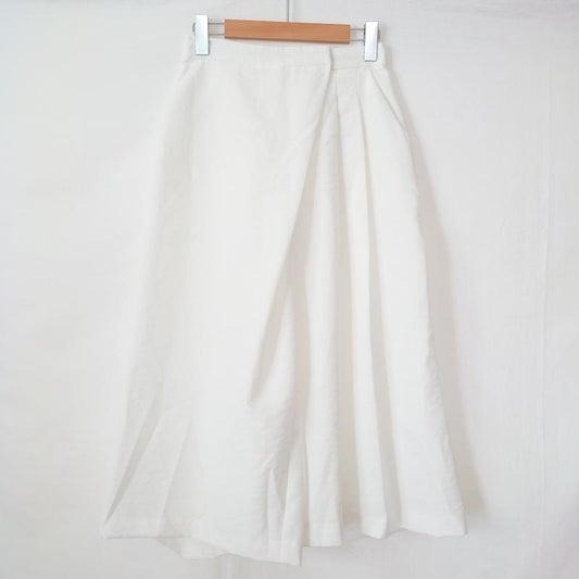 エージーバイアクアガール AGBYAQUAGIRL パンツ スラックス ガウチョパンツ S 無地 白 / ホワイト /  レディース USED 古着 中古 10014482