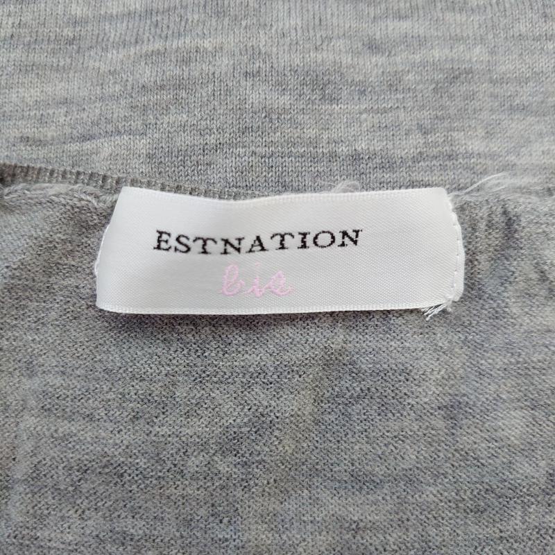 エストネーション ビス ESTNATION bis カットソー 半袖 無地 X  白 / ホワイト / X 灰 / グレー /  レディース USED 古着 中古 10014485