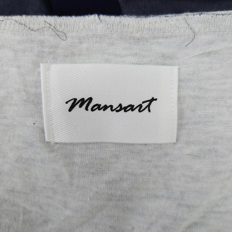 マンサント Mansant カットソー 長袖 9 無地 黒 / ブラック / X 灰 / グレー /  レディース USED 古着 中古 10014494