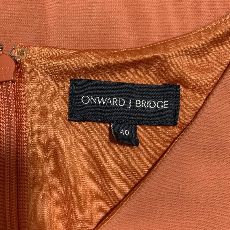 オンワードジェイブリッジ ONWARD J BRIDGE ワンピース ひざ丈スカート 40 無地 橙 / オレンジ /  レディース USED 古着 中古 10014590