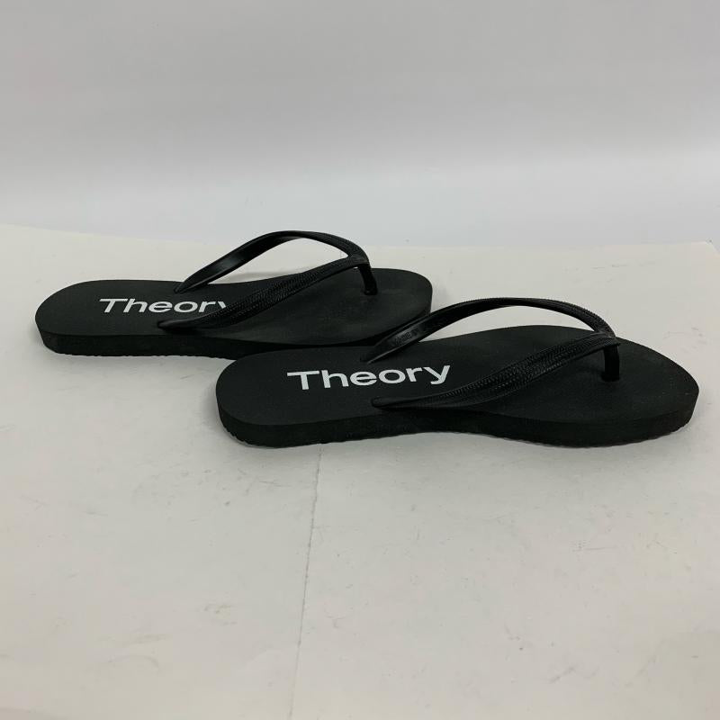 セオリー theory シューズ シューズ ビーチサンダル 無地 X ロゴ、文字 黒 / ブラック /  レディース USED 古着 中古 10014632