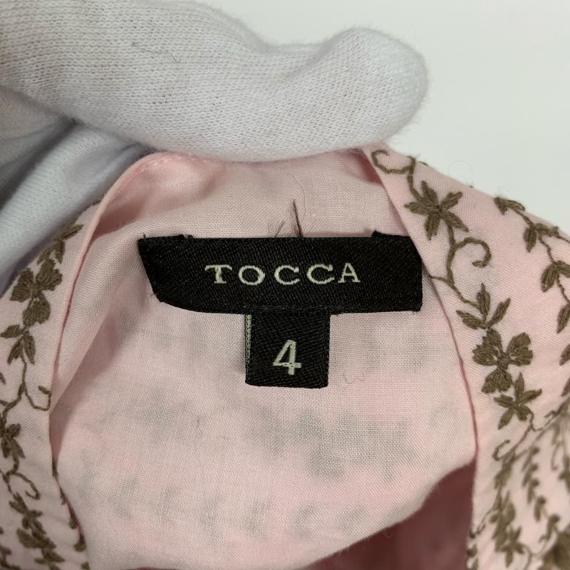 トッカ TOCCA ワンピース ひざ丈スカート 4 無地 X 総柄 X 花柄 X 刺繍 桃 / ピンク / X 茶 / ブラウン /  レディース USED 古着 中古 10014664