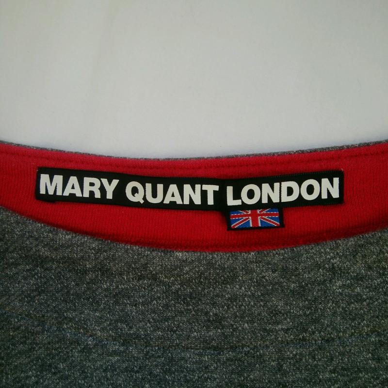 マリークヮントロンドン MARY QUANT LONDON カットソー 長袖 M 無地 X 刺繍 灰 / グレー /  レディース USED 古着 中古 10014753