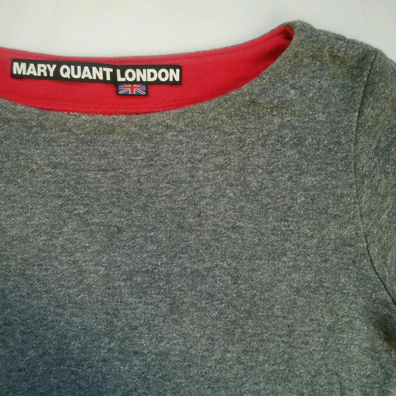 マリークヮントロンドン MARY QUANT LONDON カットソー 長袖 M 無地 X 刺繍 灰 / グレー /  レディース USED 古着 中古 10014753