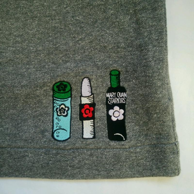 マリークヮントロンドン MARY QUANT LONDON カットソー 長袖 M 無地 X 刺繍 灰 / グレー /  レディース USED 古着 中古 10014753