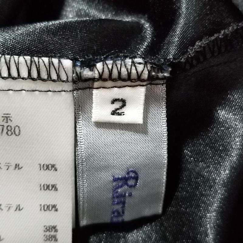 リランドチュール Rirandture ワンピース ひざ丈スカート 2 無地 X 花柄 白 / ホワイト / X 黒 / ブラック /  レディース USED 古着 中古 10014799
