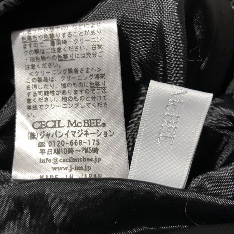 セシルマクビー CECIL McBEE スカート ひざ丈スカート M 無地 黒 / ブラック /  レディース USED 古着 中古 10014866