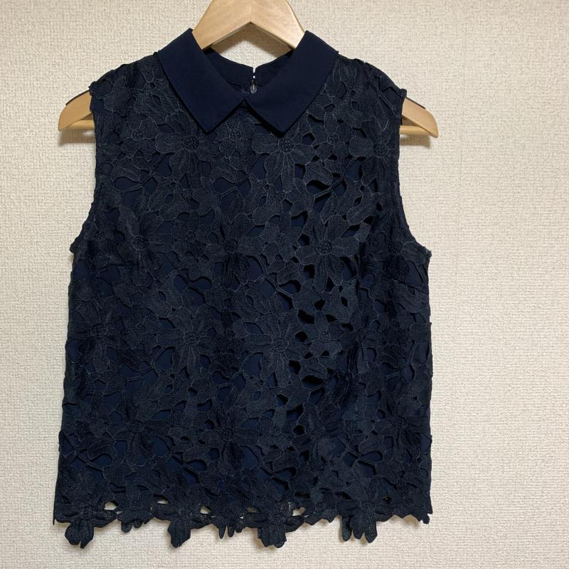 アリシアページボーイ alicia PAGEBOY タンクトップ タンクトップ FREE 花柄 紺 / ネイビー /  レディース USED 古着 中古 10014910
