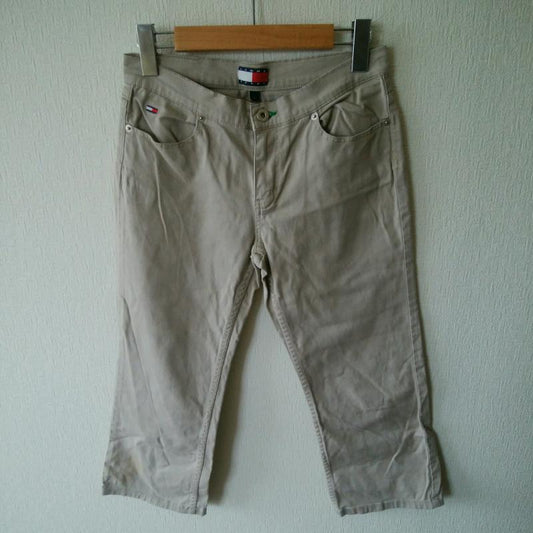 トミー ジーンズ TOMMY JEANS ボトムス ボトムス クロップドパンツ 5 無地 ベージュ / ベージュ /  レディース USED 古着 中古 10015266