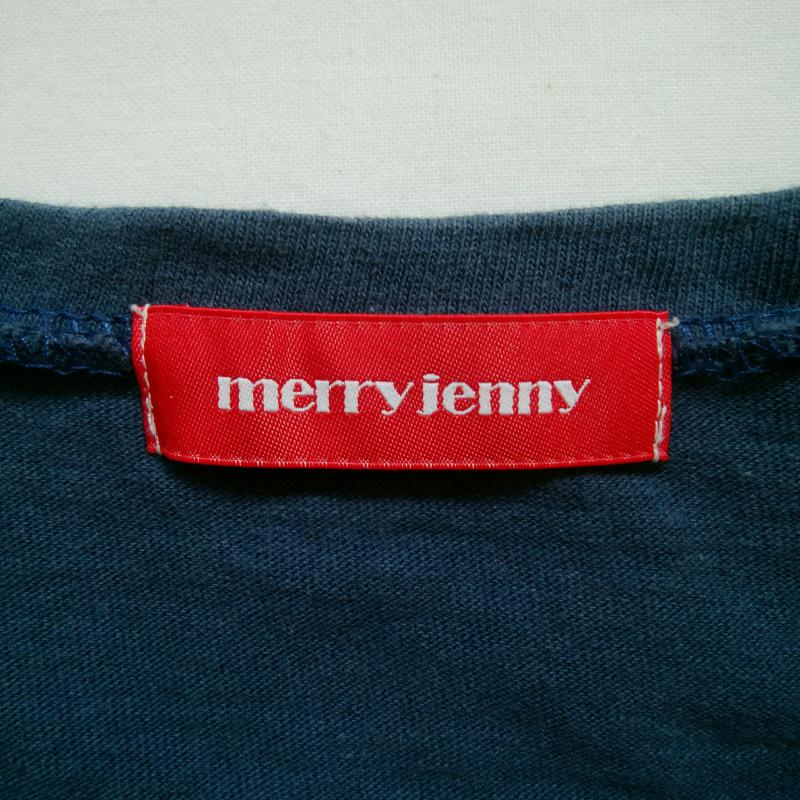 メリージェニー merry jenny カットソー 半袖 FREE 無地 X ロゴ、文字 紺 / ネイビー /  レディース USED 古着 中古 10015277