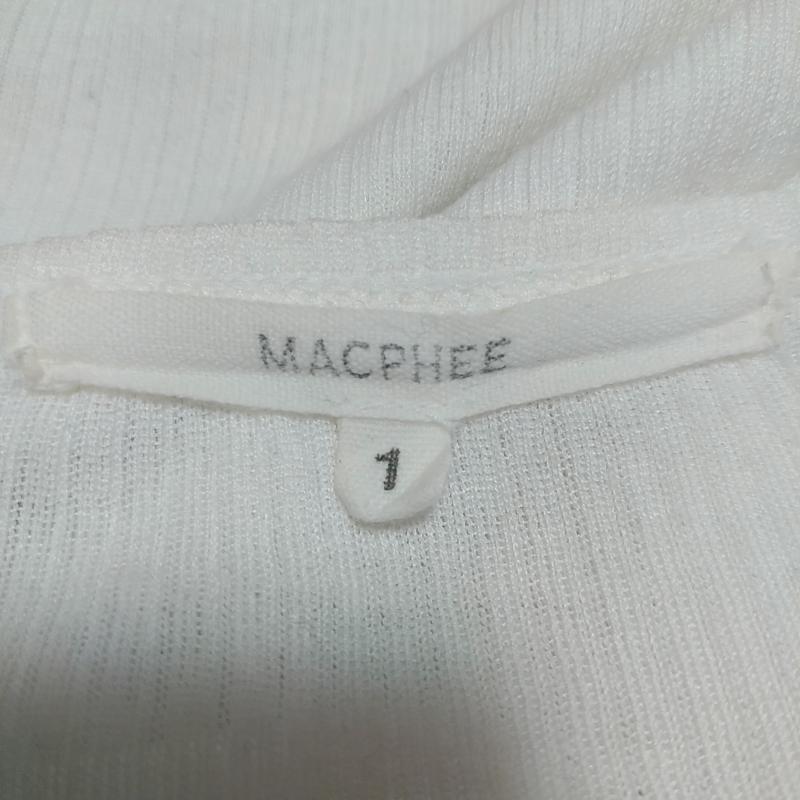 マカフィー MACPHEE カットソー 長袖 ニットカットソー 1 無地 白 / ホワイト /  レディース USED 古着 中古 10015441