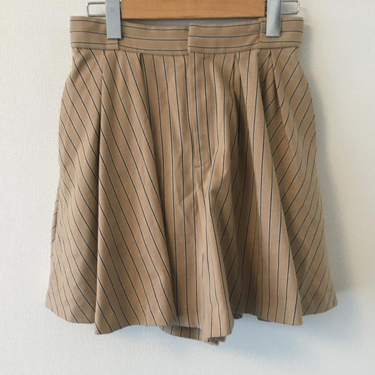 トランテアンソンドゥモード 31 Sons de mode パンツ キュロット 36 ストライプ X 総柄 ベージュ / ベージュ / X 紺 / ネイビー /  レディース USED 古着 中古 10015537
