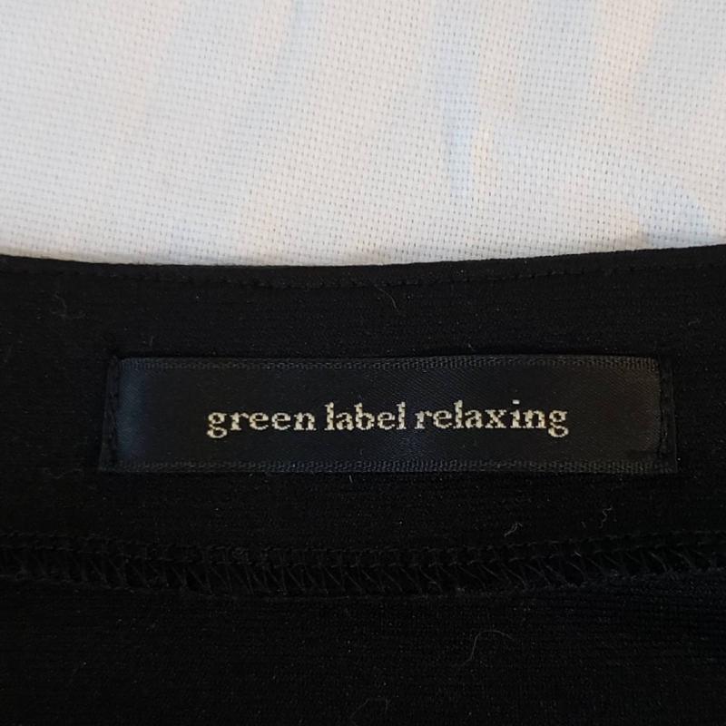 グリーンレーベルリラクシング green label relaxing ワンピース ひざ丈スカート 無地 黒 / ブラック /  レディース USED 古着 中古 10015624