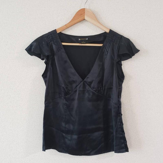 ポロジーンズカンパニー POLOJEANSCO. シャツ、ブラウス 半袖 S 無地 黒 / ブラック /  レディース USED 古着 中古 10015632