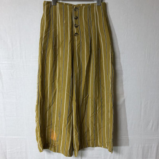 ザラティーアールエフ ZARA TRF ボトムス ボトムス スカーチョ/ガウチョパンツ S ボーダー柄 黄 / イエロー / X ベージュ / ベージュ / X 茶 / ブラウン /  レディース USED 古着 中古 10015724