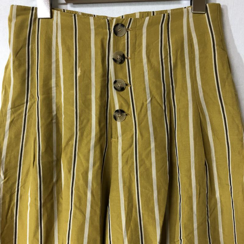 ザラティーアールエフ ZARA TRF ボトムス ボトムス スカーチョ/ガウチョパンツ S ボーダー柄 黄 / イエロー / X ベージュ / ベージュ / X 茶 / ブラウン /  レディース USED 古着 中古 10015724