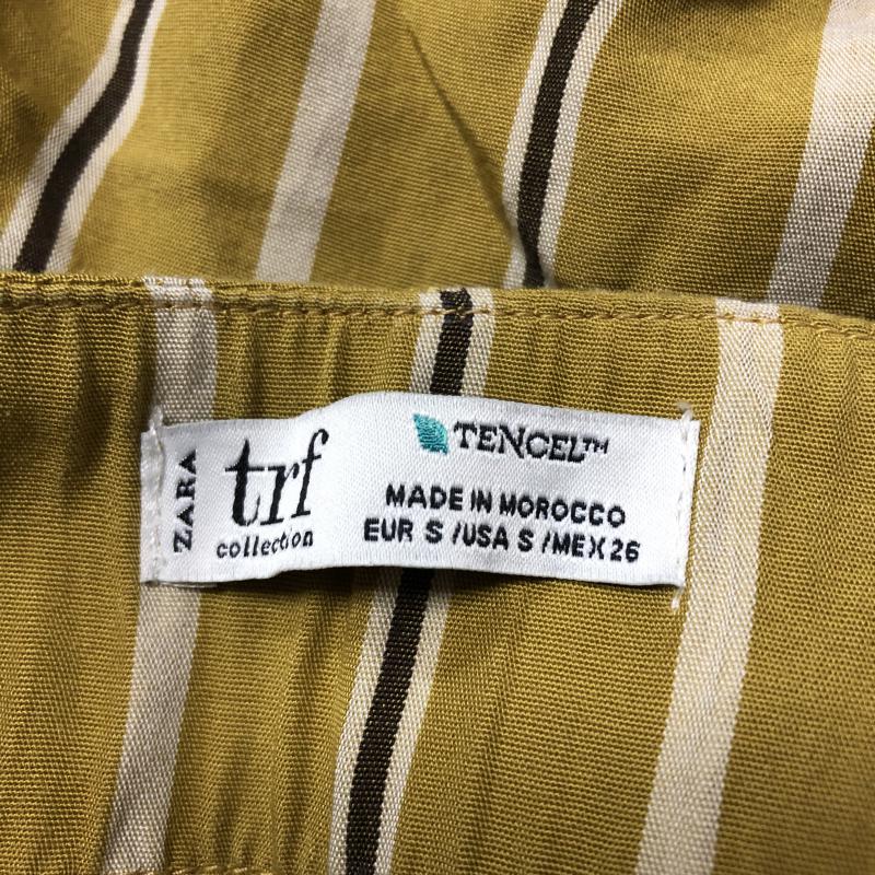 ザラティーアールエフ ZARA TRF ボトムス ボトムス スカーチョ/ガウチョパンツ S ボーダー柄 黄 / イエロー / X ベージュ / ベージュ / X 茶 / ブラウン /  レディース USED 古着 中古 10015724