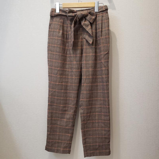 ビス ViS パンツ スラックス L チェック 茶 / ブラウン / X 橙 / オレンジ /  レディース USED 古着 中古 10015762