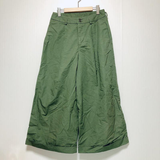 ヌーウ゛ェルドゥパラディ NOUVELLESDUPARADISE パンツ スラックス ワイドパンツ 38 無地 緑 / グリーン /  レディース USED 古着 中古 10015786