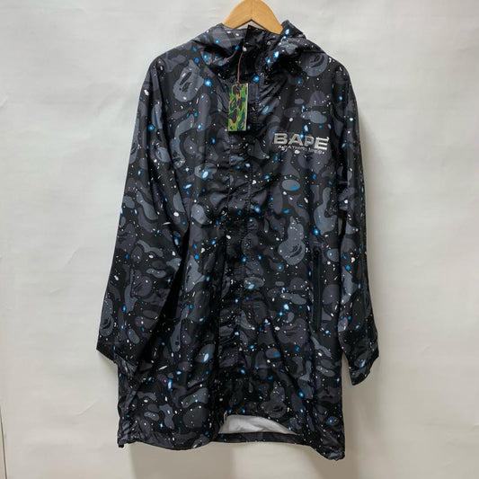 アベイシングエイプ A BATHING APE ジャケット、上着 ジャンパー、ブルゾン SPACE CAMO LONG HOODIE JACKET S  X 総柄 X ロゴ、文字 黒 / ブラック / X 灰 / グレー / X 青 / ブルー / X 白 / ホワイト /  メンズ USED 古着 中古 10015991