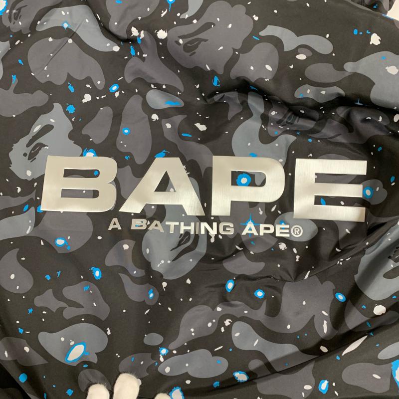 アベイシングエイプ A BATHING APE ジャケット、上着 ジャンパー、ブルゾン SPACE CAMO LONG HOODIE JACKET S  X 総柄 X ロゴ、文字 黒 / ブラック / X 灰 / グレー / X 青 / ブルー / X 白 / ホワイト /  メンズ USED 古着 中古 10015991