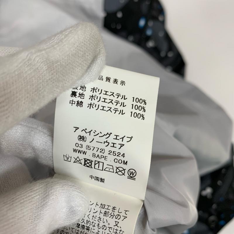 アベイシングエイプ A BATHING APE ジャケット、上着 ジャンパー、ブルゾン SPACE CAMO LONG HOODIE JACKET S  X 総柄 X ロゴ、文字 黒 / ブラック / X 灰 / グレー / X 青 / ブルー / X 白 / ホワイト /  メンズ USED 古着 中古 10015991