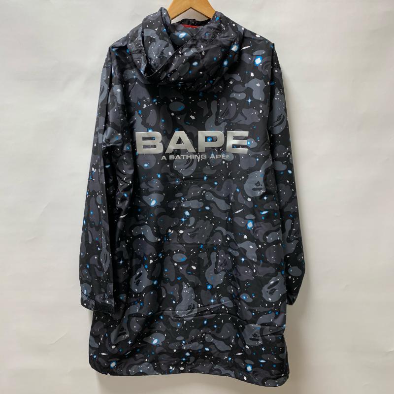 アベイシングエイプ A BATHING APE ジャケット、上着 ジャンパー、ブルゾン SPACE CAMO LONG HOODIE JACKET S  X 総柄 X ロゴ、文字 黒 / ブラック / X 灰 / グレー / X 青 / ブルー / X 白 / ホワイト /  メンズ USED 古着 中古 10015991
