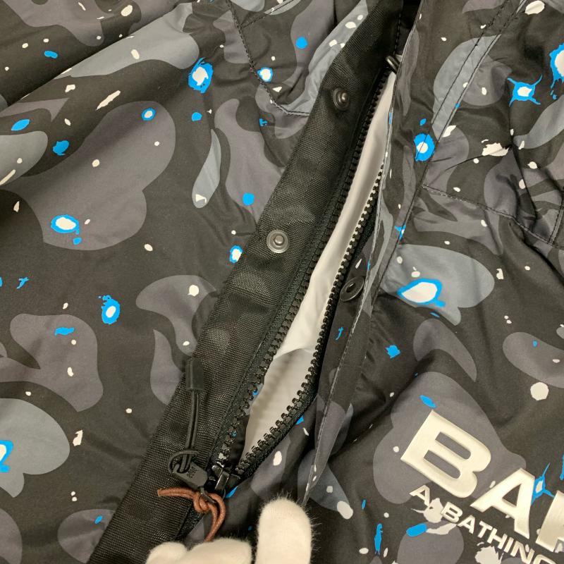 アベイシングエイプ A BATHING APE ジャケット、上着 ジャンパー、ブルゾン SPACE CAMO LONG HOODIE JACKET S  X 総柄 X ロゴ、文字 黒 / ブラック / X 灰 / グレー / X 青 / ブルー / X 白 / ホワイト /  メンズ USED 古着 中古 10015991