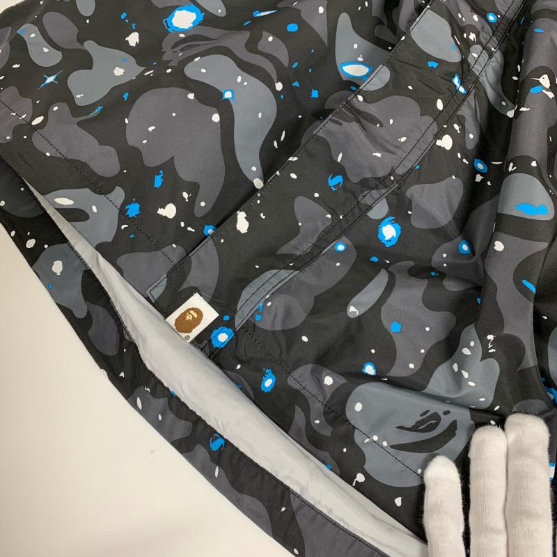 アベイシングエイプ A BATHING APE ジャケット、上着 ジャンパー、ブルゾン SPACE CAMO LONG HOODIE JACKET S  X 総柄 X ロゴ、文字 黒 / ブラック / X 灰 / グレー / X 青 / ブルー / X 白 / ホワイト /  メンズ USED 古着 中古 10015991