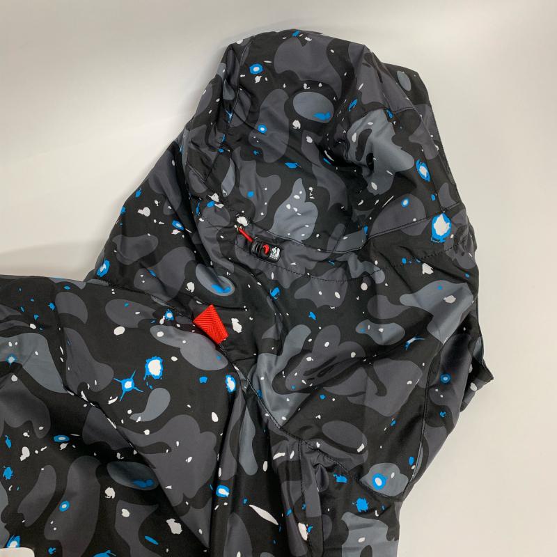 アベイシングエイプ A BATHING APE ジャケット、上着 ジャンパー、ブルゾン SPACE CAMO LONG HOODIE JACKET S  X 総柄 X ロゴ、文字 黒 / ブラック / X 灰 / グレー / X 青 / ブルー / X 白 / ホワイト /  メンズ USED 古着 中古 10015991