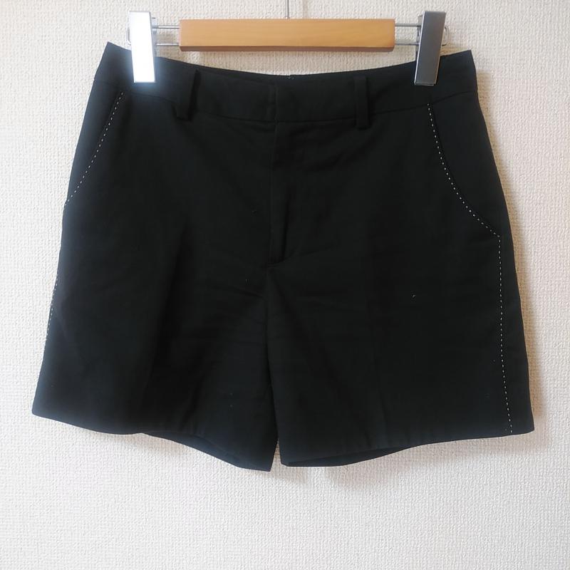 ロッソ ROSSO パンツ ショートパンツ 36 無地 黒 / ブラック / X 白 / ホワイト /  レディース USED 古着 中古 10016019