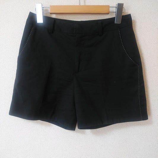 ロッソ ROSSO パンツ ショートパンツ 36 無地 黒 / ブラック / X 白 / ホワイト /  レディース USED 古着 中古 10016019